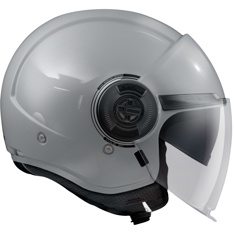 Casco de moto abierto MT Viale SV S Solid gris brillante