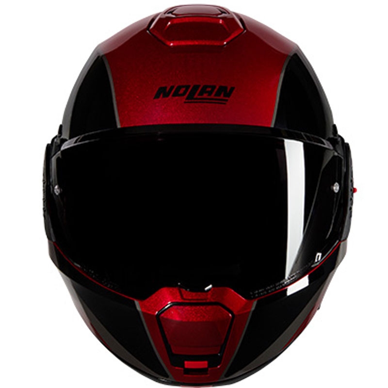 Casco de moto abatible Nolan N120-1 Verniciatura Speciale N-COM 344 negro-rojo