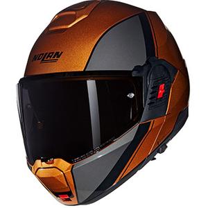 Casco de moto modular Nolan N120-1 Verniciatura Speciale N-COM 342 ocre-negro