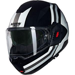 Casco de moto modular Nolan N120-1 Lineo N-COM 348 negro-blanco-plata
