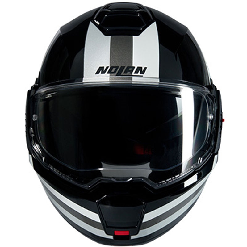 Casco de moto modular Nolan N120-1 Lineo N-COM 348 negro-blanco-plata