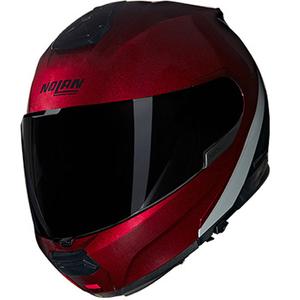 Casco de moto abatible Nolan N100-6 Verniciatura Speciale N-COM 341 rojo-negro