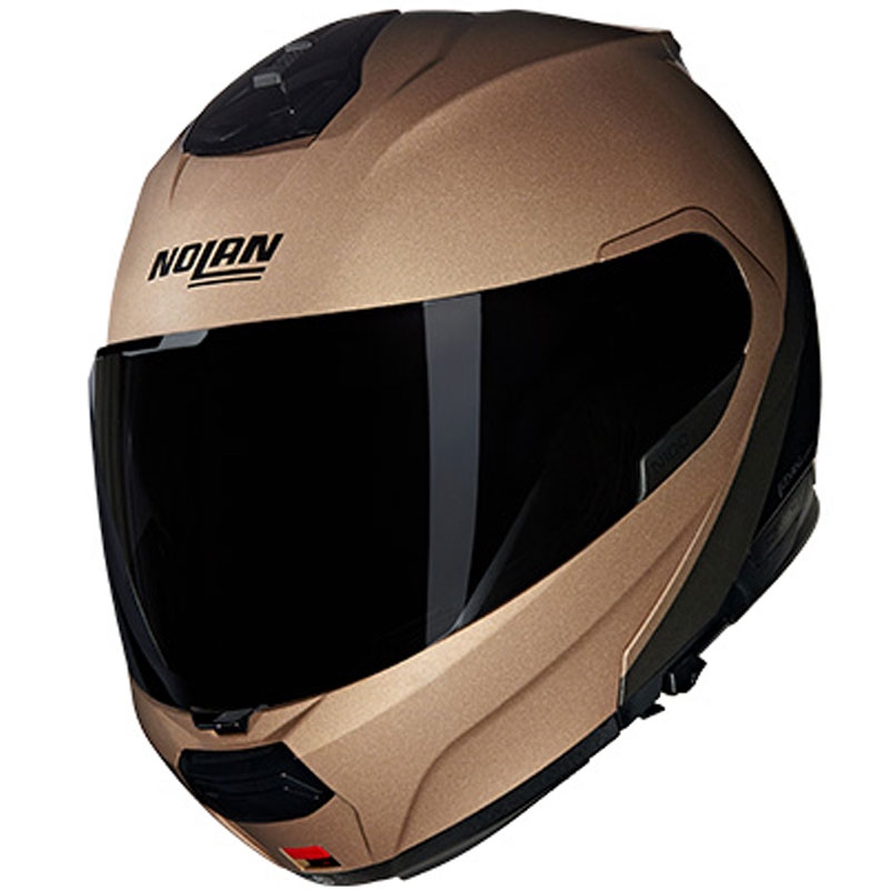 Casco de moto abatible Nolan N100-6 Verniciatura Speciale N-COM 341 arena-negro