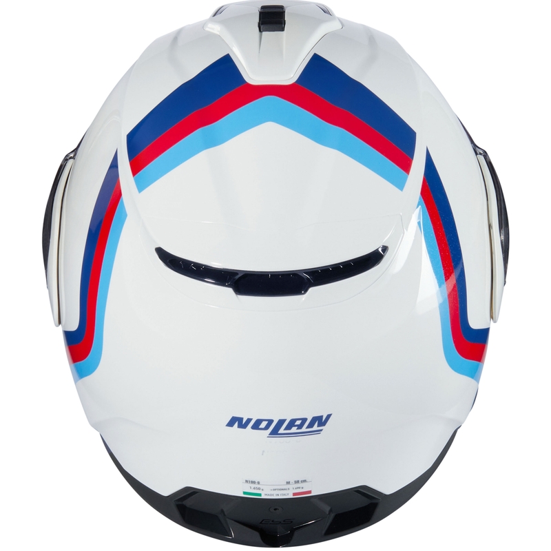 Casco de moto abatible Nolan N100-6 Assoluto N-COM 347 blanco-rojo-azul
