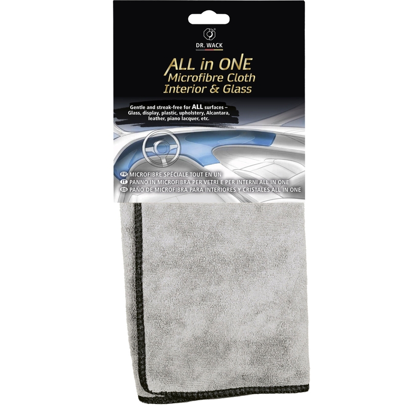Paño de microfibra para cristales e interiores Dr. Wack All in One Paño de microfibra gris