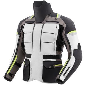 Chaqueta de moto Rebelhorn Cubby V en negro, gris y amarillo fluorescente