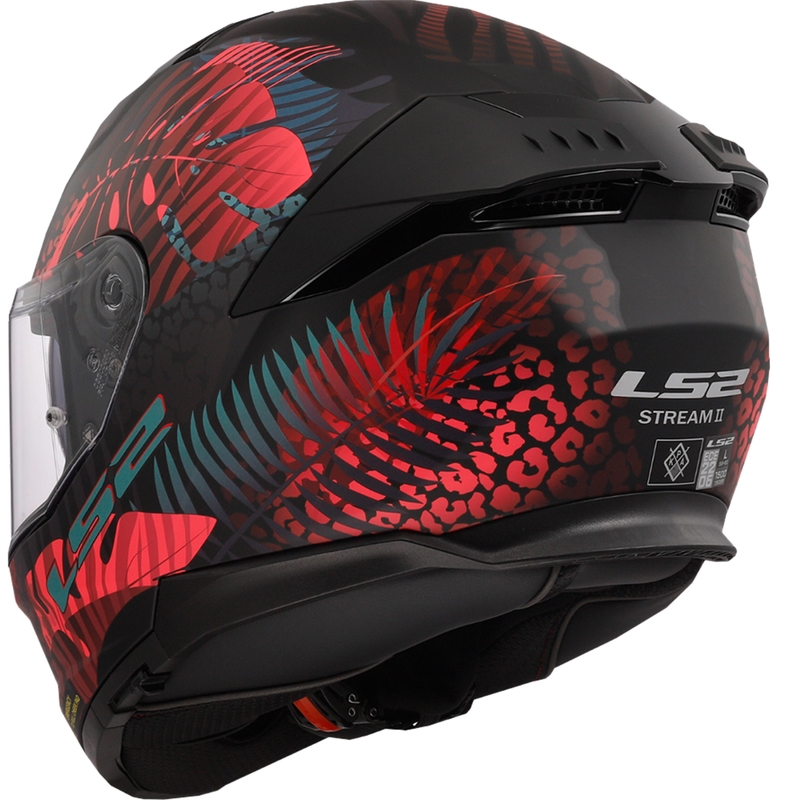 Casco integral de moto LS2 FF808 Stream II Jungle Negro-Rosa-Azul