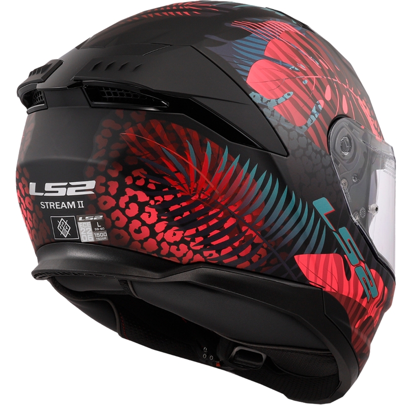 Casco integral de moto LS2 FF808 Stream II Jungle Negro-Rosa-Azul