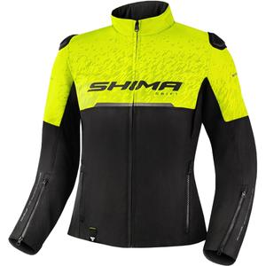 Chaqueta de moto para mujer Shima Drift negro-amarillo fluo