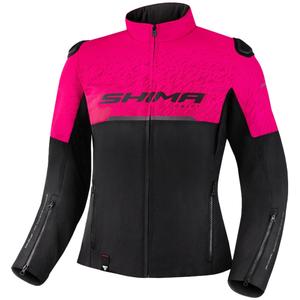 Chaqueta de moto para mujer Shima Drift negra y rosa