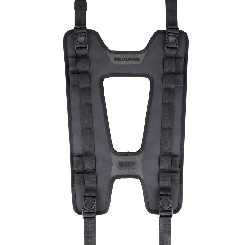 Sistema de portaequipajes Oxford Atlas para asiento de pasajero, color negro