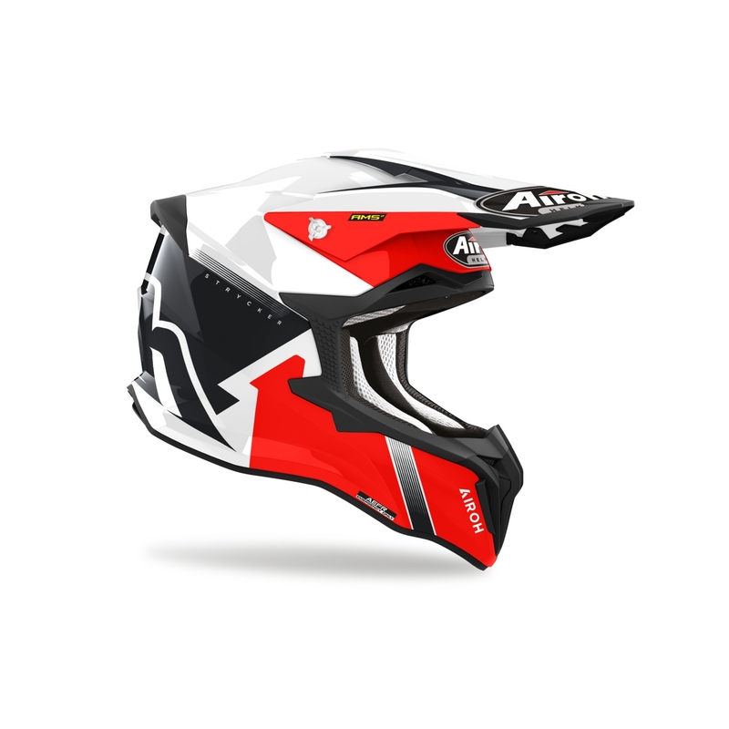Casco de motocross Airoh Strycker Blazer rojo en oferta - II. Calidad