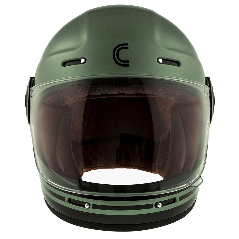Casco integral de moto Cassida Fibre Super Hooligan negro-verde en oferta - II. calidad