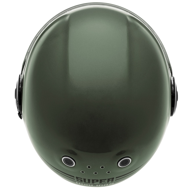 Casco integral de moto Cassida Fibre Super Hooligan negro-verde en oferta - II. calidad