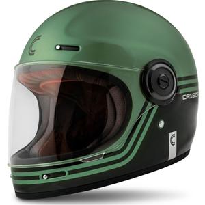 Casco integral de moto Cassida Fibre Super Hooligan negro-verde en oferta - II. calidad