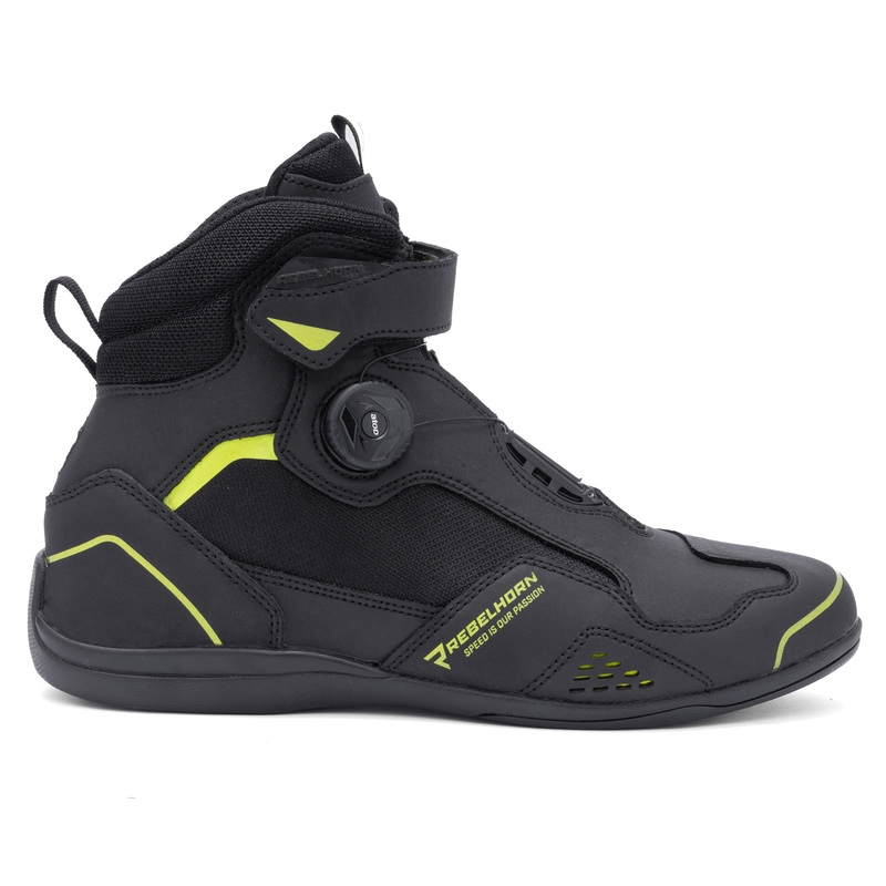 Botas de moto Rebelhorn Spark II negro-amarillo fluo - 2ª calidad - II. calidad