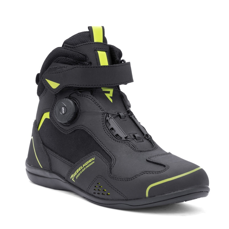 Botas de moto Rebelhorn Spark II negro-amarillo fluo - 2ª calidad - II. calidad