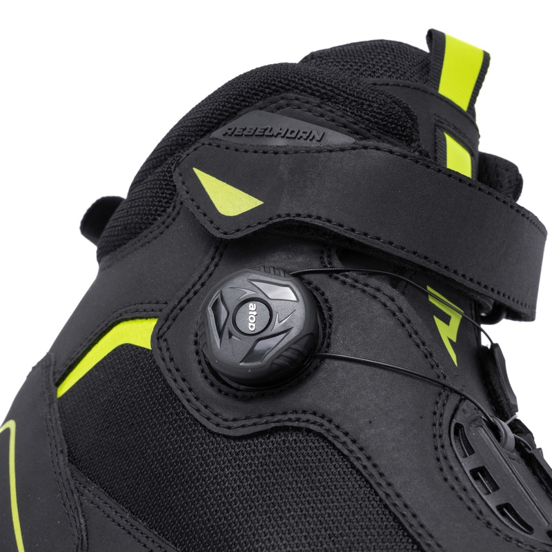 Botas de moto Rebelhorn Spark II negro-amarillo fluo - 2ª calidad - II. calidad