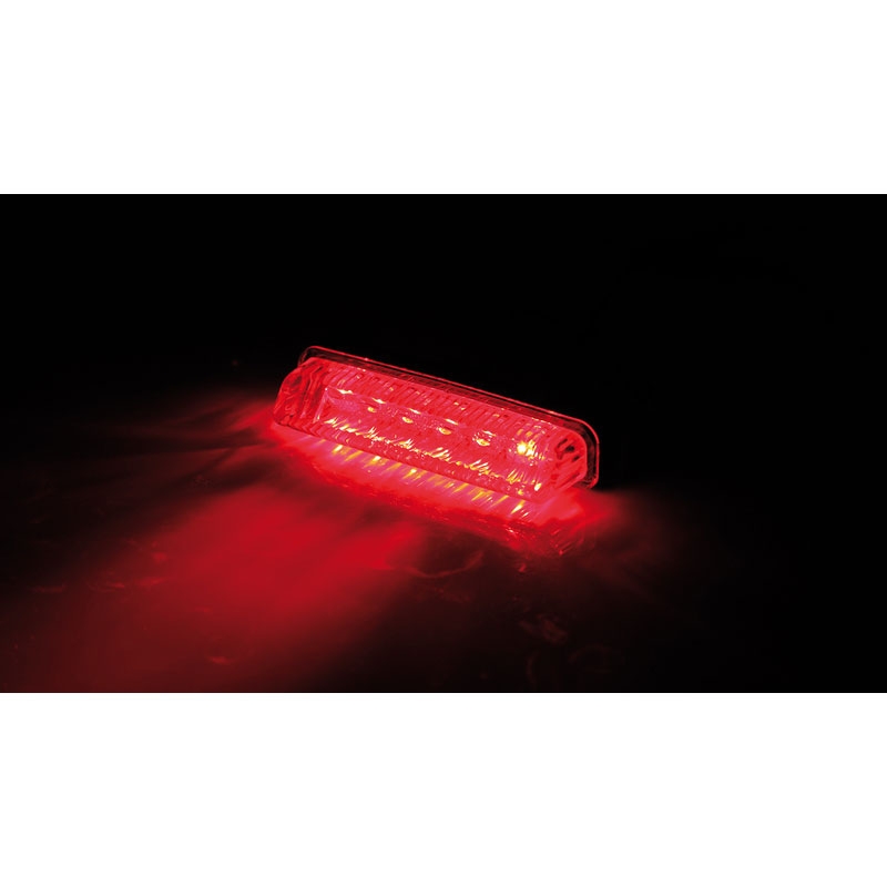 Luz trasera LED Highsider Smart Mini para motocicleta, color negro y transparente