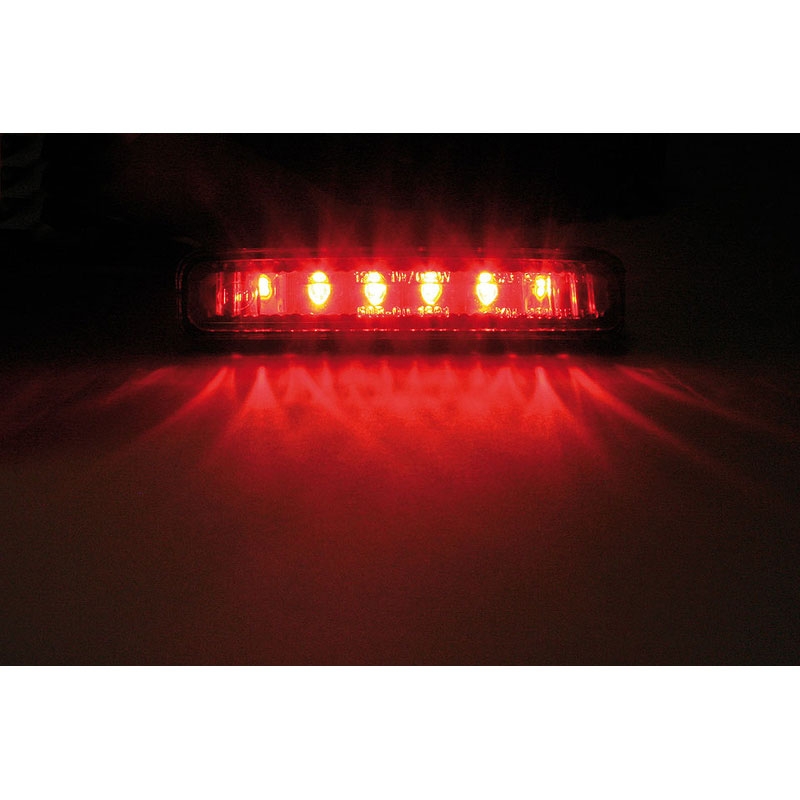 Luz trasera LED para motocicleta Highsider Smart Mini, color negro ahumado