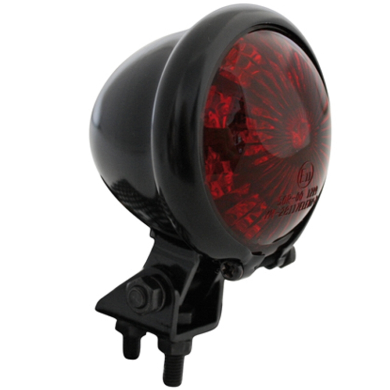 Luz trasera LED para motocicleta Highsider Smart estilo Bates, color negro