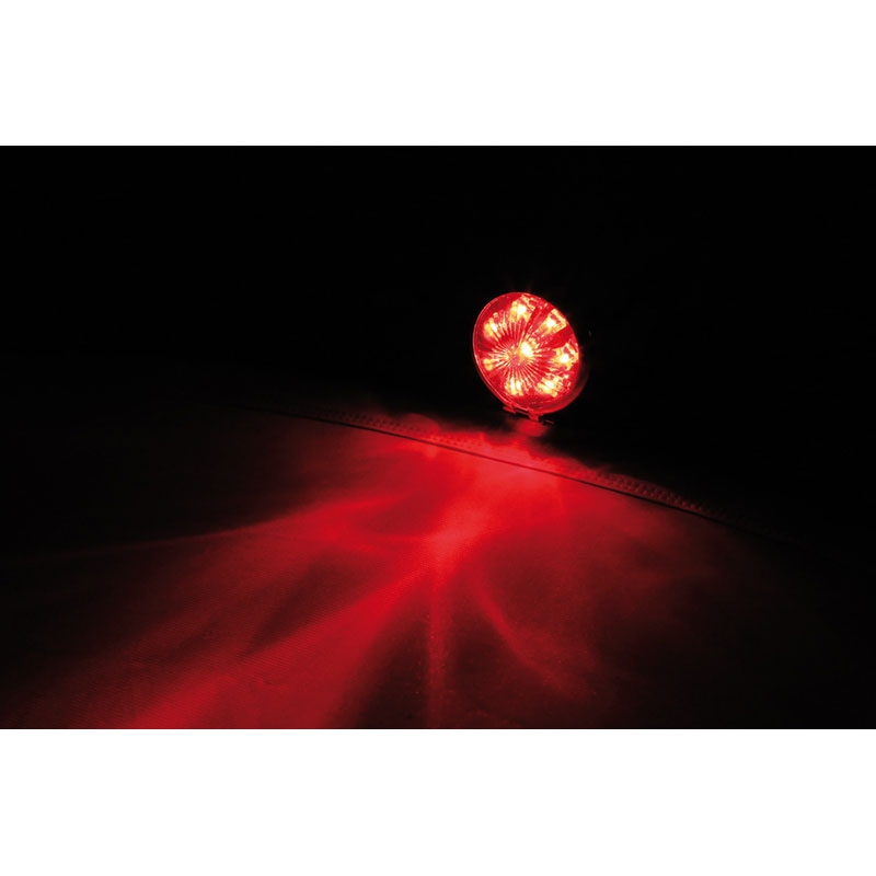 Luz trasera LED para motocicleta Highsider Smart Bates Style, color negro cromado