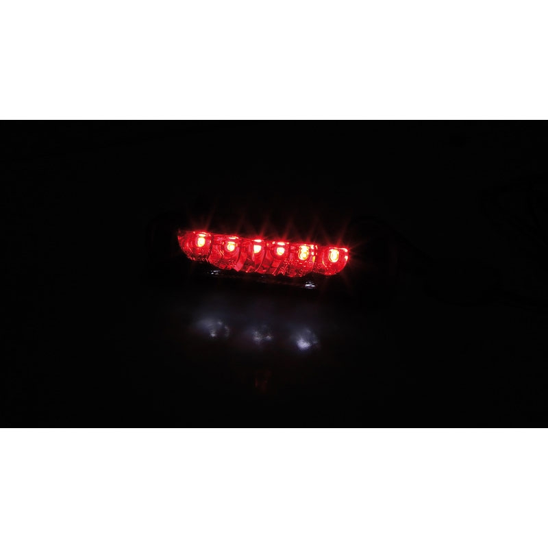 Luz trasera LED inteligente para motocicleta Highsider negra y transparente