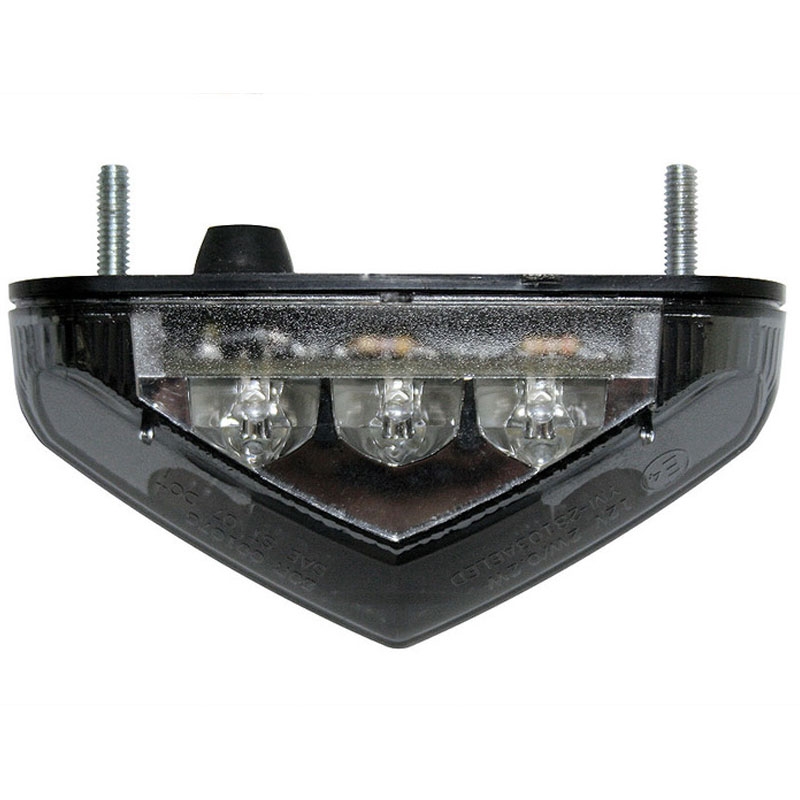 Luz trasera LED inteligente para motocicleta Highsider negra y transparente