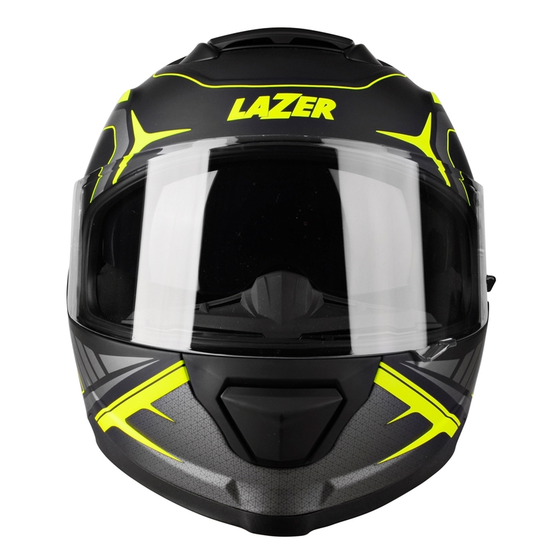 Casco integral de moto Lazer Rafale Hexa negro-amarillo fluo liquidación