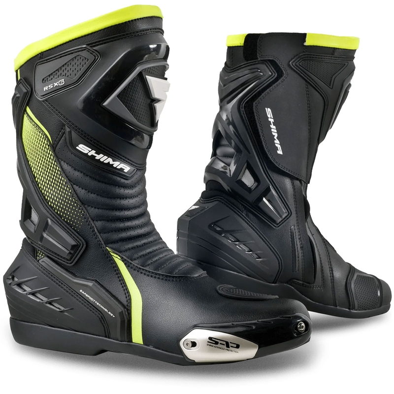 Botas de moto Shima RSX-6 amarillo flúor