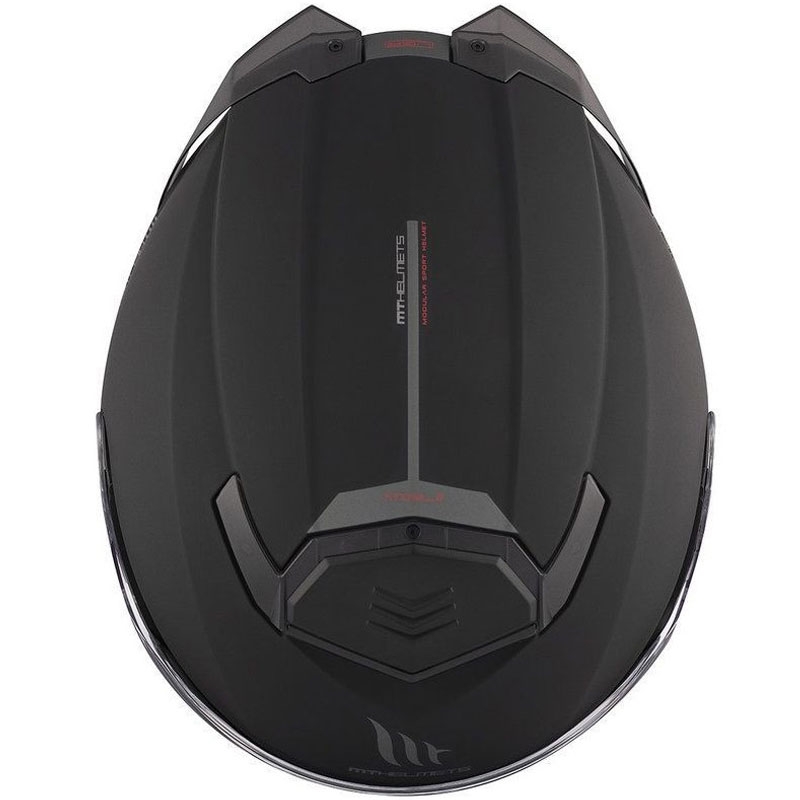 Casco de moto abatible MT ATOM 2 SV SOLID A1 negro mate