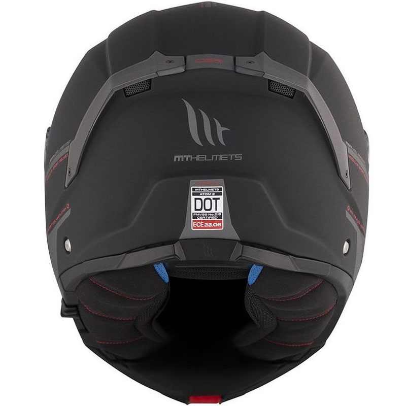 Casco de moto abatible MT ATOM 2 SV SOLID A1 negro mate