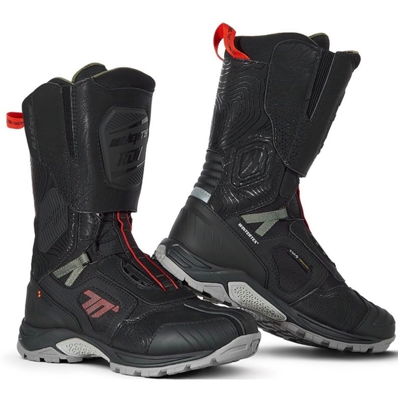 Botas de moto SEVENTY DEGREES SD-BA6 Stelvio High negro-rojo-verde