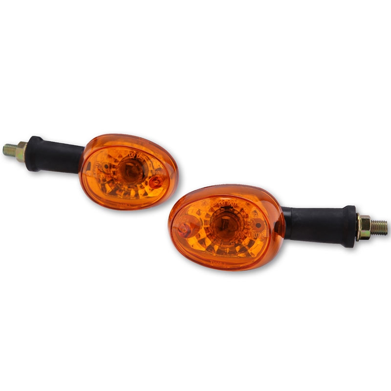 Intermitentes inteligentes para motocicleta Highsider de color negro y naranja