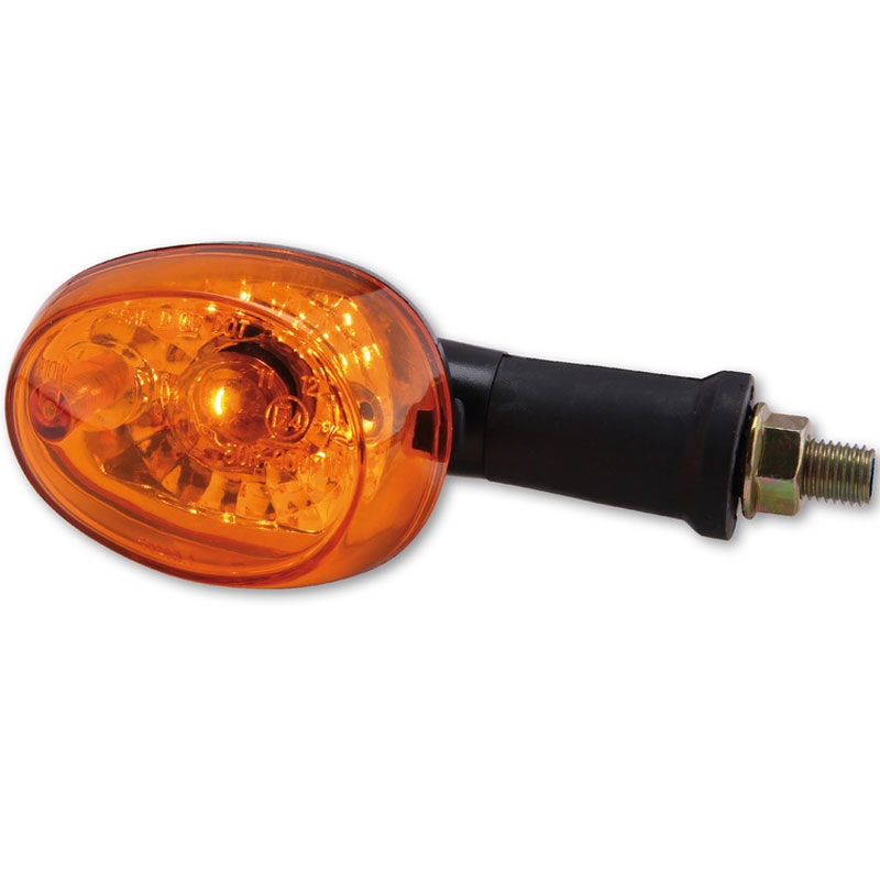 Intermitentes inteligentes para motocicleta Highsider de color negro y naranja