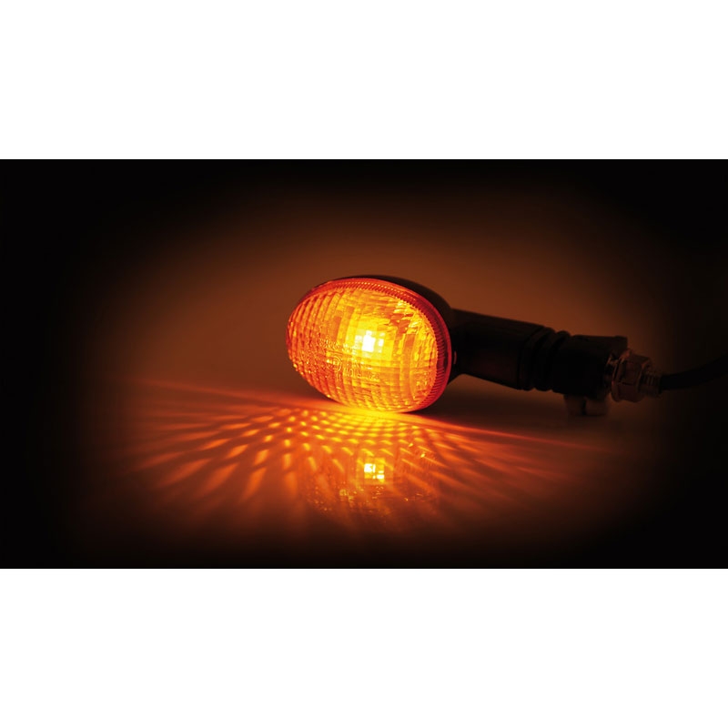 Intermitentes para motocicleta Highsider Smart Mini de color naranja y negro