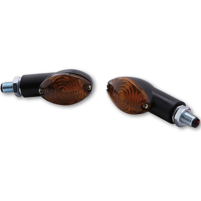 Intermitentes para motocicleta Highsider Smart Cateye Mini negro ahumado