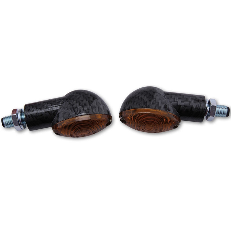 Intermitentes para motocicleta Highsider Smart Cateye Mini en negro ahumado