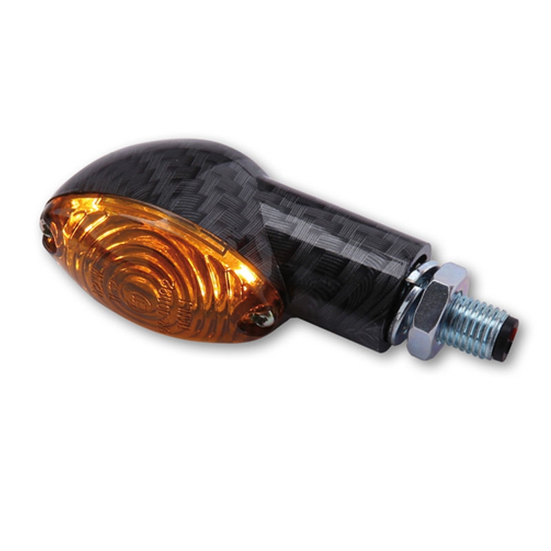Intermitentes para motocicleta Highsider Smart Cateye Mini en negro ahumado