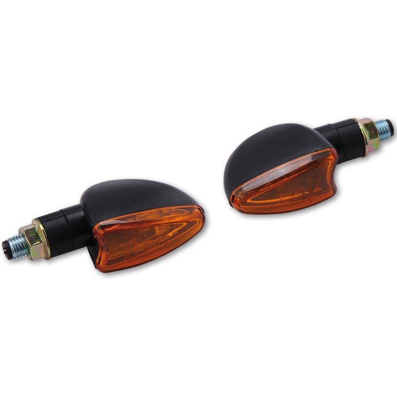 Intermitentes para motocicleta Highsider Smart Arrow Mini, color negro y naranja