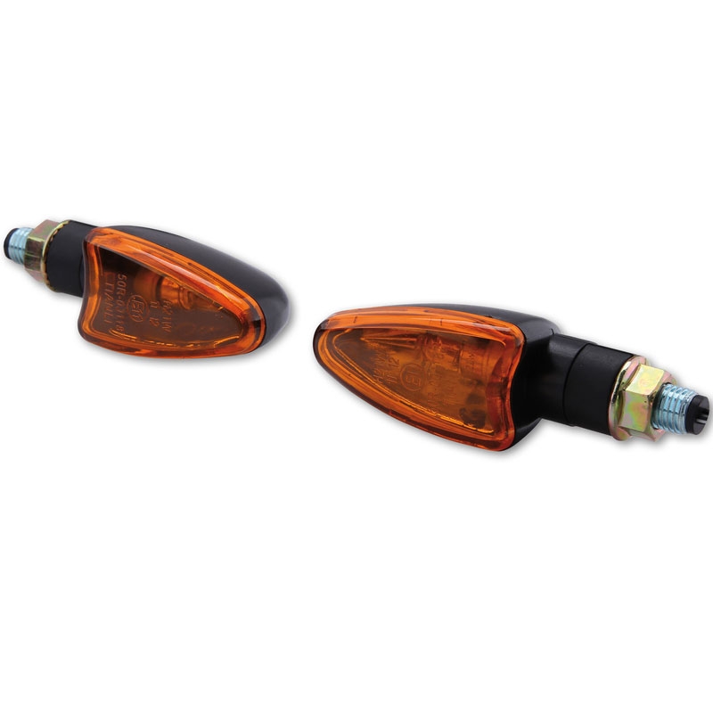 Intermitentes para motocicleta Highsider Smart Arrow Mini, color negro y naranja