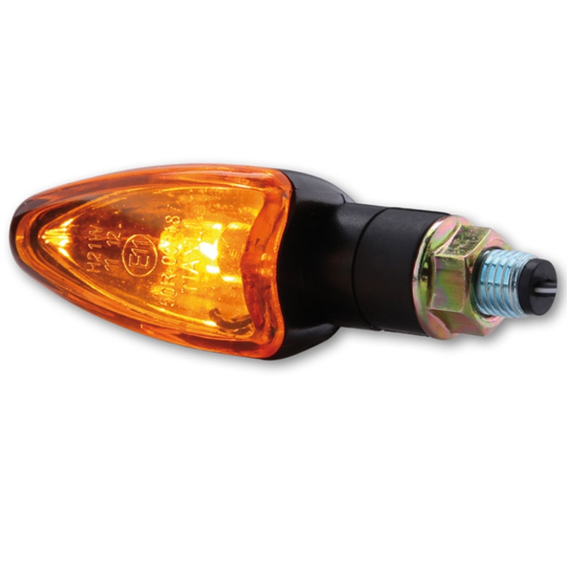 Intermitentes para motocicleta Highsider Smart Arrow Mini, color negro y naranja