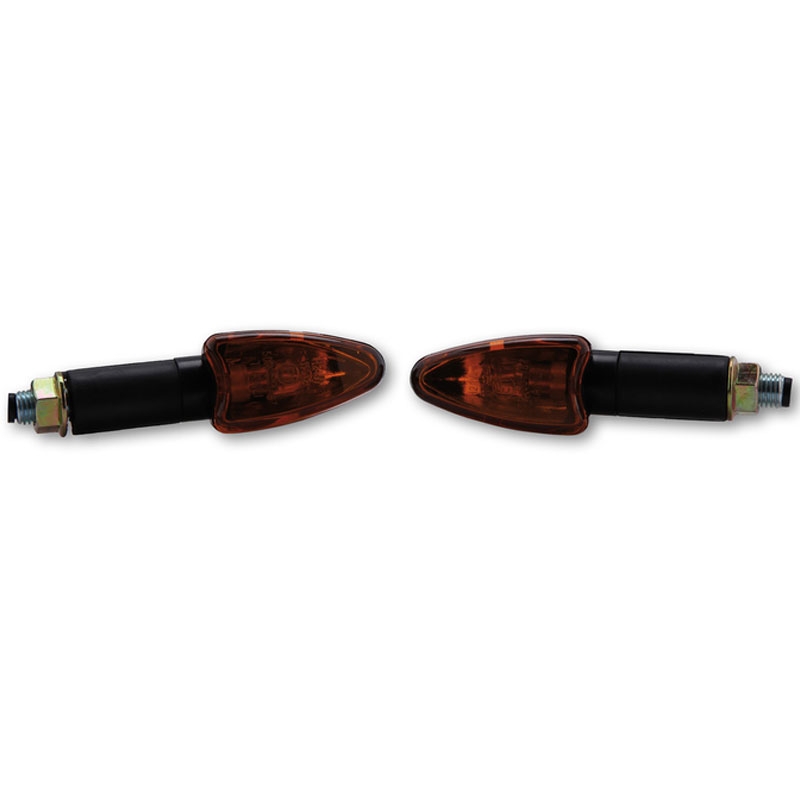 Intermitentes para motocicleta Highsider Smart Arrow Mini de color naranja y negro