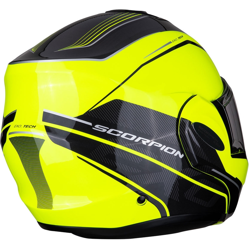 Překlápěcí přilba Scorpion EXO-TECH Time-Off fluo žluto-stříbrná výprodej