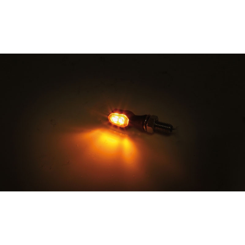 Intermitentes para motocicleta Highsider Smart Crumb LED negro ahumado
