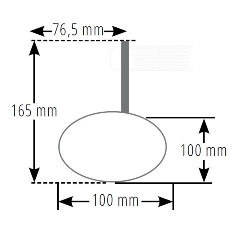 Espejo retrovisor Highsider Pro Retro Short izquierdo/derecho negro mate