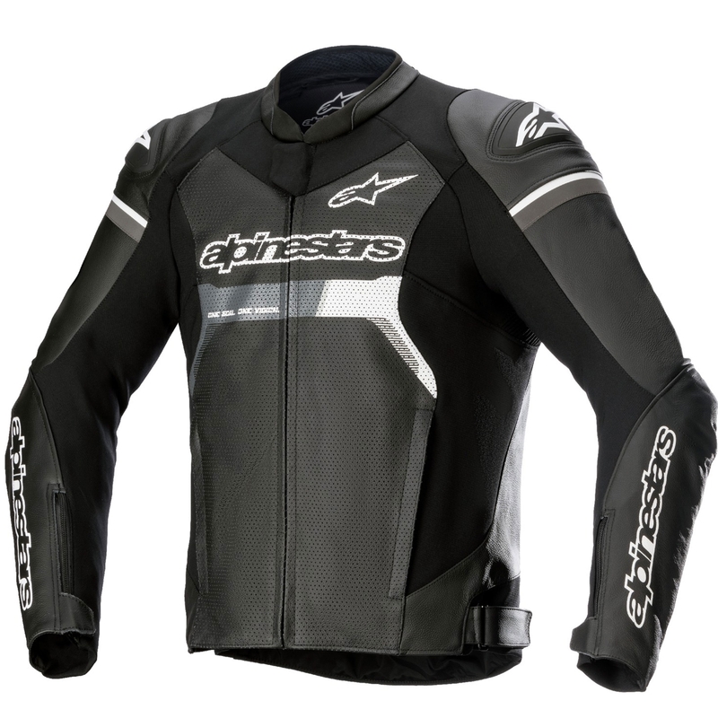 Chaqueta de moto de cuero Alpinestars GP Force Airflow negra