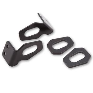 Soporte de intermitentes Highsider Pro original para matrícula de motocicleta Honda, negro (par)