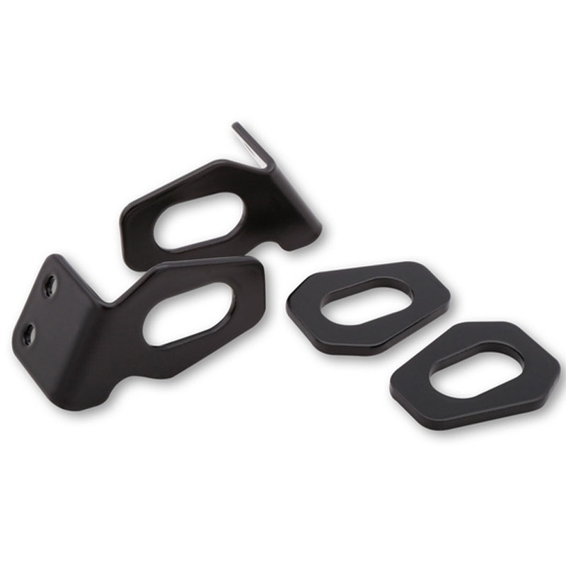 Soporte de intermitentes Highsider Pro original para matrícula de motocicleta Honda, negro (par)