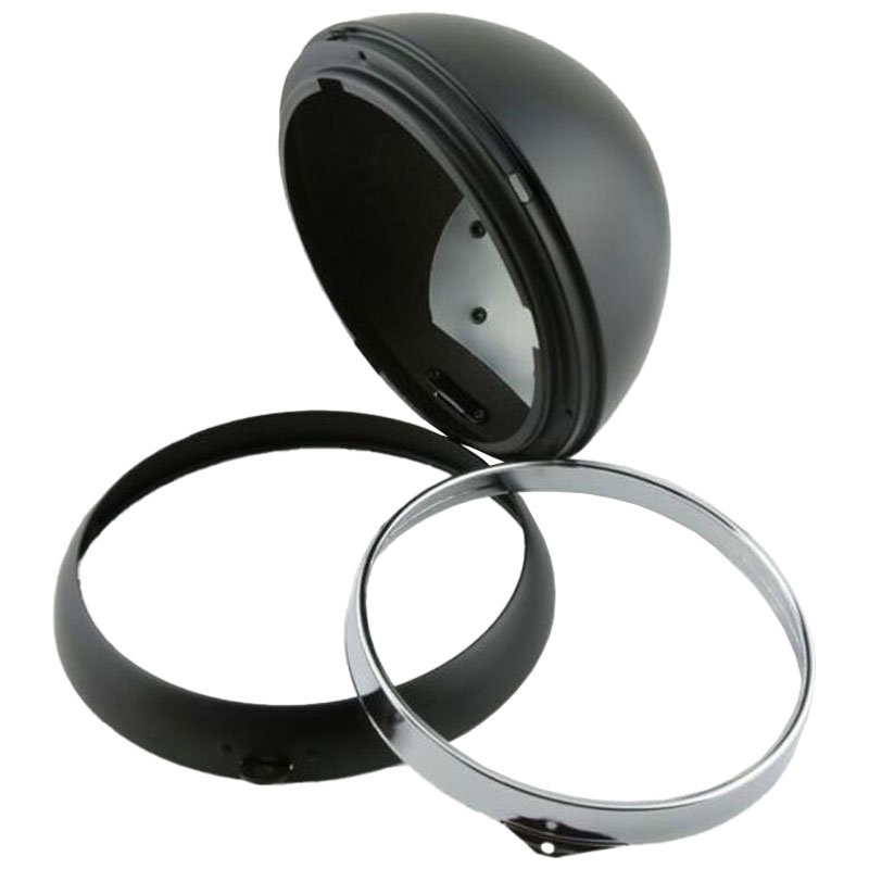 Carcasa del faro Highsider Smart Yuma 2 en negro mate